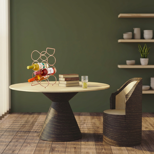 Porte-vin en cuivre moderne, capacité de 6 bouteilles, design minimaliste, meuble de présentation pour la maison - Product Image 4