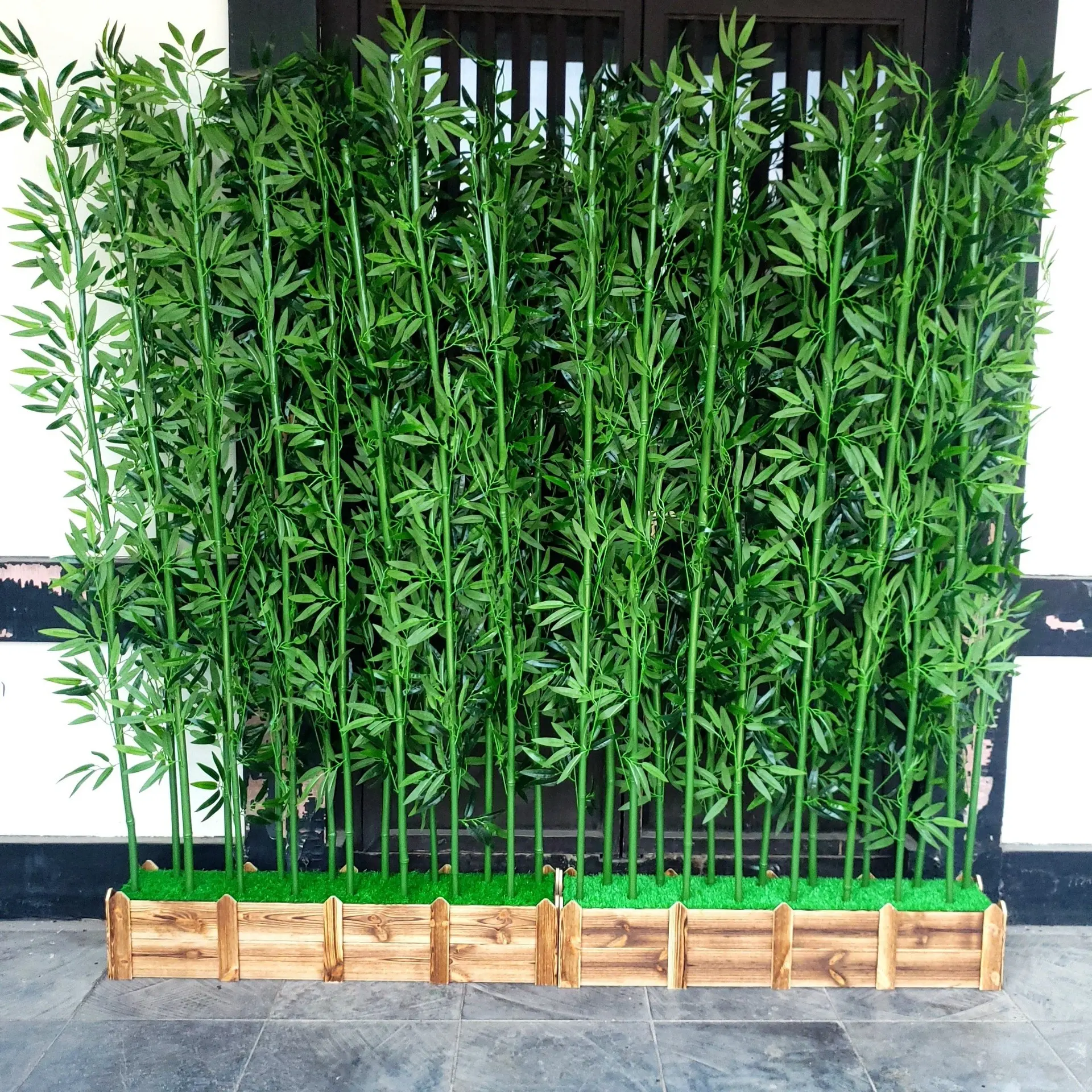 W-271 Odourless Plastic Indoor Decorative Waterproof Large Green Bamboo Artificial Plants Bamboo for home decoration