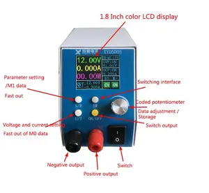 डीसी XYD5005 समायोज्य डिजिटल बक बिजली की आपूर्ति 6 ~ 55v 5A उच्च परिशुद्धता 0.01V 0.001A विनियमित वाल्टमीटर ammeter
