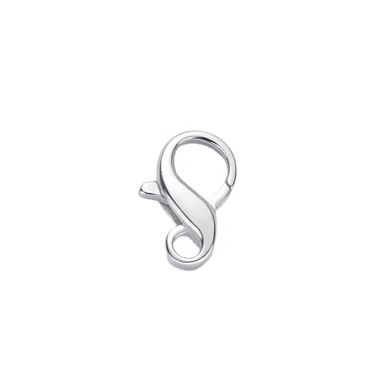 Figure classique 8 forme infini homard griffe fermoir 925 résultats en argent Sterling serrure fournitures pour fabricant de bijoux à bricoler soi-même