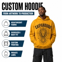 Sweat-shirt à capuche personnalisé pour homme, brodé, 100 % coton, coupe oversize, manches longues, style décontracté urbain, collection printemps-automne
