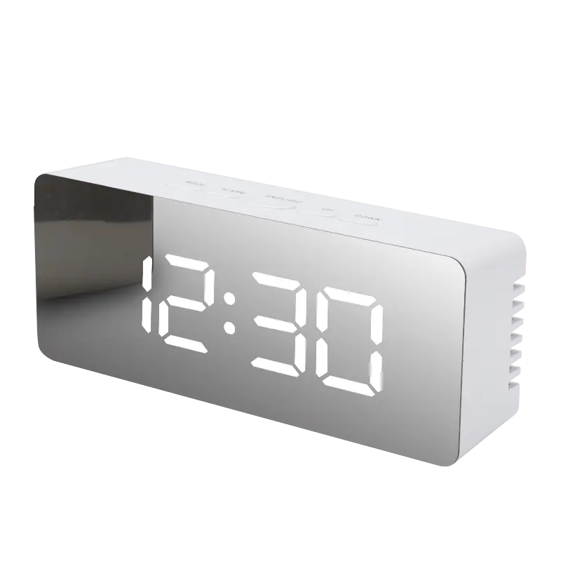 New Product High Quality Led Multi-function Digital Snooze Display Time Table Alarm Mirror Clocks Led Mirror Clock