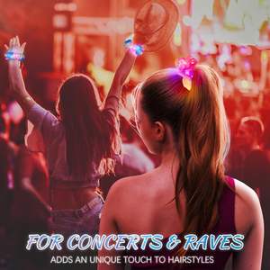 Venta caliente 3 modos LED luz luminosa satén elástico pelo Scrunchies brillo oscuro Nylon accesorios para el cabello para Halloween seguro - Product Image 4