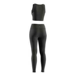 Conjunto Deportivo de Secado Rápido para Mujer, Corte Ajustado, Top Corto Transpirable y Leggings de Cintura Alta Elásticos, Logotipo Personalizado - Product Image 2