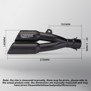 Ống pô độ thể thao bằng thép không gỉ đa năng, kiểu dáng đường phố, dành cho <span class=keywords><strong>K19</strong></span> Thunder, kiểu đuôi kép, dành cho CBR650 R3, mới - Product Image 5