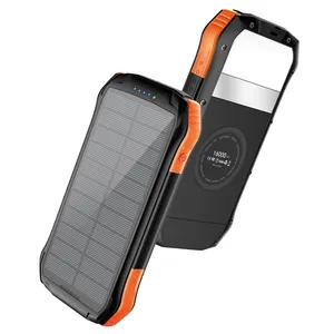 new technology products 2024 portable charger Large capacity 10000mAh16000mAh outdoor waterproof flashlight solar power bank