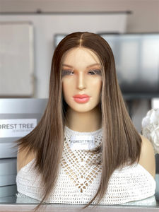 Perruque humaine juive casher de haute qualité avec haut en dentelle HD perruques 100% cheveux européens cuticule alingée 17 pouces en Stock - Product Image 3