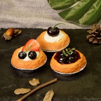 Gesimuleerde Eiertaart Model Pu Nep Broodcake Snack Eten Dessert Faux Model Diy Macau Portugeese Taartwinkel Decoratie Cadeausleutel