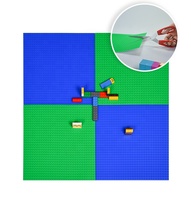 Tapis de jeu de construction en brique roulante de 25cm, tapis de jeu Portable en Silicone à deux côtés, Bases empilables, plaque de Base adaptée aux Tables d'activité