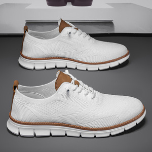 Calzado Deportivo Casual de Verano para Hombre, Tallas Grandes, Estilo Británico, Ligero, Transpirable, con Parte Superior de Malla y Suela de Plástico - Product Image 3