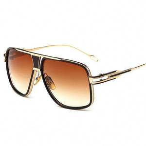 Lunettes de soleil carrées classiques vintage pour homme, monture métallique, protection UV400, nouvelle collection, vente chaude - Product Image 5