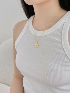Dylam Minimalist 925 Sterling <b>Silver</b> 18K Gold Plated Irregular <b>Bee</b> Pendant <b>Necklace</b> for Women Fine Fashion Jewelry - Product Image 2