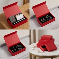 Boîtes cadeaux magnétiques personnalisées de couleur unie avec logo imprimé, emballage de rangement et de parfum pour offrir en cadeau