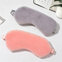 Masque de sommeil en fausse fourrure de lapin, imprimé, doux, confortable et chaud, avec logo personnalisé, anti-lumière, pour la sieste et la santé, vente en gros