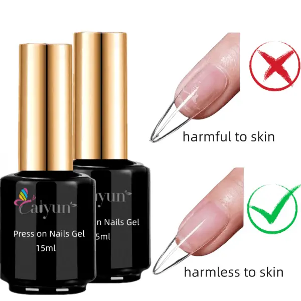 Private Label Nail Tips Full Cover French Hardener Adhesive Gel Polish Press On Nails Glue