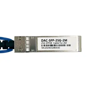 2M 25G SFP28 DAC Passive Direct Attach Twinax Copper Cable Cisco SFP-H25G-CU2M Compatible Fiber Optic Equipment