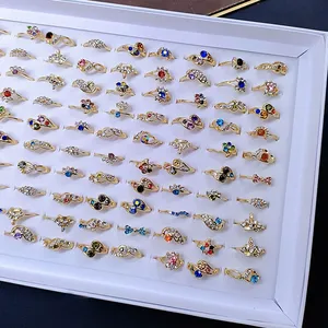 Anello per ragazze regalo con strass di cristallo in lega di stili casuali femminili da donna <span class=keywords><strong>2023</strong></span> - Product Image 4