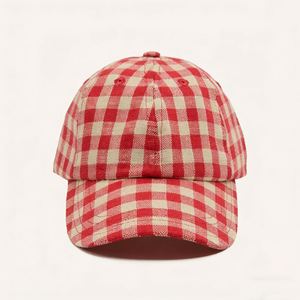 Gorra de Béisbol a Cuadros de 6 Paneles, Estilo Vintage, Unisex, Suave al Tacto, de Alta Calidad, Diseño y Color Personalizados, Venta al Por Mayor - Product Image 2