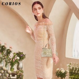 Bolso de Mano CORIOS para Mujer, Impermeable, de Poliéster, con Bordado Floral, Estilo Vintage, para Novia, Boda, Elegante - Product Image 2