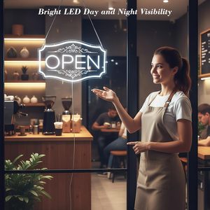 LED Open Neon <b>Sign</b> Indoor Dimmable USB Powered Shop Window <b>Sign</b> Decorative Ambient Light Indicator Light Customizable 5V 12V - Product Image 6