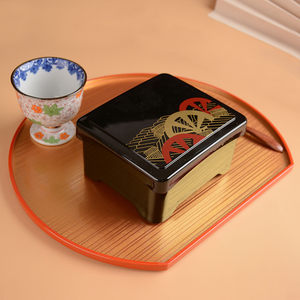 Vaisselle de table signature du restaurant Sukiyaki Wagyu Hotpot, plats créatifs pour barbecue et sashimi servis sur des plateaux profonds en mélamine - Product Image 5