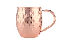 Mug à Moscow Mule de qualité supérieure, écologique, avec poignée dorée, design simple, en cuivre martelé, idéal pour les soirées.