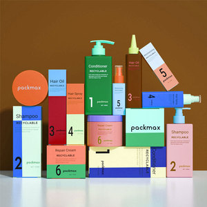 Envase Cuadrado de Plástico para Loción Corporal, Champú y Cosméticos, Botella para Aceite Capilar, Diseño Único - Product Image 3