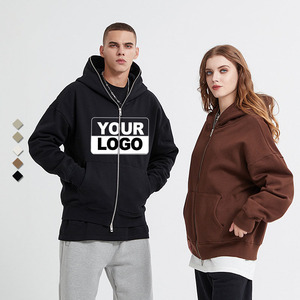 Venta directa de estilos de ropa de calle para hombres Sudadera con capucha de algodón de gran tamaño para hombres 3D Puff Print Full Zip up Hoodies Anime bordado - Product Image 3