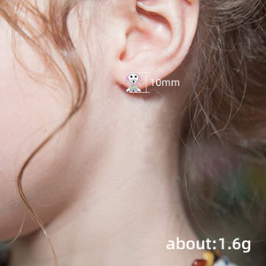 Orecchini a Perno a Forma di Cane Carino per Donne, Accessori per Orecchie Semplici per Uso Quotidiano - Product Image 5