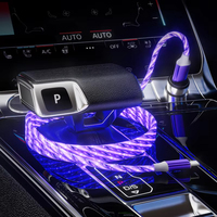 Câble de chargeur de données de type C lumineux, lumineux et fluide à LED pour téléphone portable
