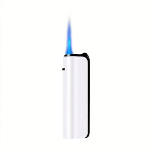 Briquet à gaz à flamme jet mince en métal coupe-vent pour fumer, activités de plein air, camping, barbecue, cigarettes, personnalisation OEM - Product Image 3