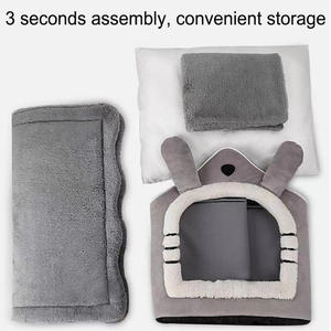 Nid de couchage chaud en peluche panier nid de chat lit maison chien maison doux lit pour animaux de compagnie pour chiens et chats - Product Image 4