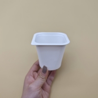 Sulide vente en gros Emballage jetable 180cc PP blanc gobelet en plastique contenants de yaourt liquide de type carré à vendre