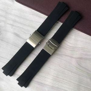 Pulseiras de Relógio de Borracha de Silicone Pretas Compatíveis com Oriss, Cintos de Substituição Confortáveis para Relógios Esportivos, Sem Logo, 24*11mm - Product Image 2