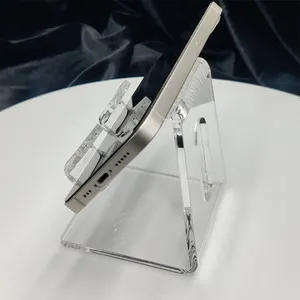 Custom Transparent Acrylic Display Rack High Clear Acrylic Mobile Phone Display Stand Cheap Acrylic Holder For Retail Cell Phone