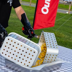 Freidora de aluminio para exteriores de 58,000 BTU con quemador de propano de 18 cuartos de galón. Olla para freír con 2 cestas interiores, interior con revestimiento nano, sin tapa, para freír - Product Image 6