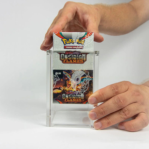 Simple Acrylic Case Display for Booster Box Half <b>18</b>-packs with Magnetic Card Top Loader 50mm Thickness - Product Image 3