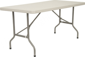 Mesa de Comedor Moderna de Plástico con Cubierta Blanca para Banquetes de Boda al Aire Libre, con Patas con Recubrimiento en Polvo para Uso en Hoteles JC-T100 - Product Image 2