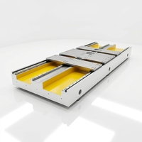 Base de lit de tour en fonte usinée CNC de précision avec traitement thermique de décompression, usinage par électroérosion à fil et brochage, fabrication sur mesure en fonderie