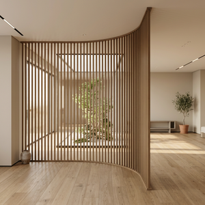 Paravent minimaliste en aluminium pour séparation de pièce, 70 pouces+, anodisé, respectueux de l'environnement, cloison de hall - Product Image 1
