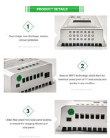 MPPT Solar-Laderegler 30A 12V 24V Auto mit 4 USB-Anschlüssen LCD-Display für Solarpanel-System CE ROHS
