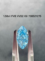 Diamant de laboratoire bleu fantaisie taille marquise, certifié IGI, HPHT CVD, diamant de laboratoire non monté pour la fabrication de bijoux