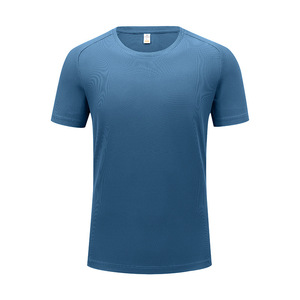 Camiseta Deportiva de Nylon para Hombre, Cuello Redondo, Color Sólido, 75% Nylon, Transpirable, Ligera, para Fitness - Product Image 1