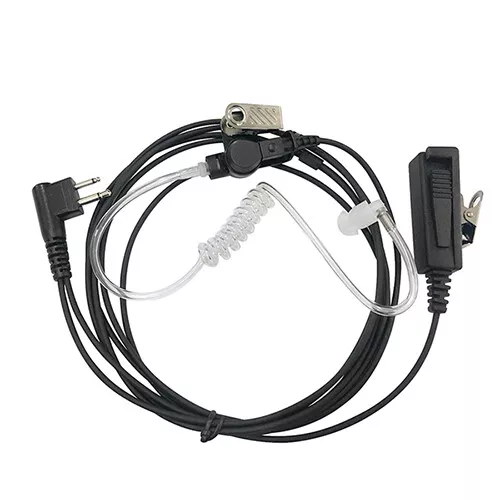 PMLN6536 2-Wire Walkie Talkie Earpiece Translucent Tube Security Headphone for Motorola DP1400 CP200 CP200D DEP450 DMR Radio