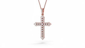 Pendentif croix en or délicat et diamants, best-seller, fabriqué avec des diamants naturels, bijoux fins conçus pour l'élégance quotidienne - Product Image 5