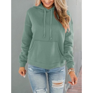 Sweat-shirts surdimensionnés pour femmes, pull en polaire 100% coton 300 g/m², tenues pour filles, mode, épais, confortables, élégants, pour femmes - Product Image 1