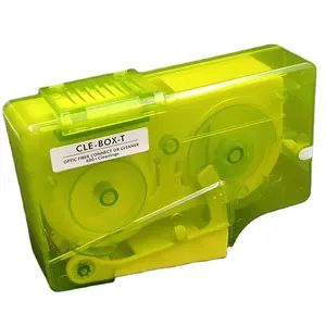 Fibra óptica One Action Cassette tipo limpiador caja transparente para limpieza SC FC LC ST MU D4 DIN conector de fibra óptica 600 veces