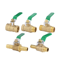 Válvula de bola de latón sin plomo DN32 1-1/4 pulgadas para sistema de riego, accesorios forjados BSP, aislamiento de flujo, venta al por mayor