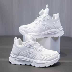 Cómodos Tenis Campus en Blanco y Negro para Niños, <span class=keywords><strong>Niñas</strong></span> y Estudiantes con Nuevo Diseño Transpirable y Botón Giratorio de Goma para Invierno y Primavera - Product Image 3