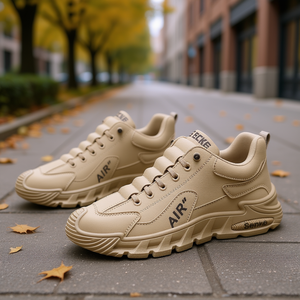 Zapatos Casuales de Mujer Senke, con Punta Redonda, Cordones, Tacón Bajo, Suela de Goma, Cómodos para Todas las Temporadas, Estilo Sólido - Product Image 2